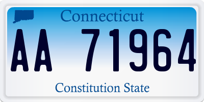 CT license plate AA71964