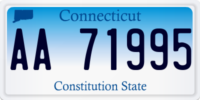 CT license plate AA71995