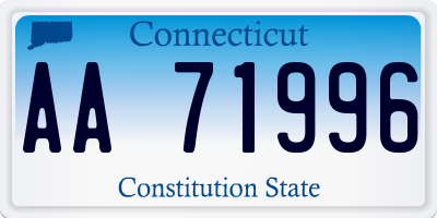 CT license plate AA71996