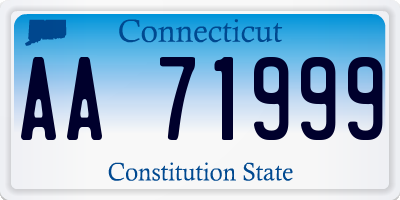 CT license plate AA71999