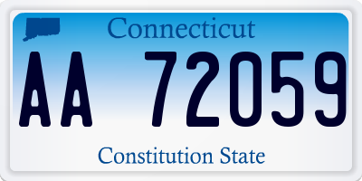 CT license plate AA72059