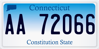 CT license plate AA72066