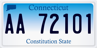 CT license plate AA72101