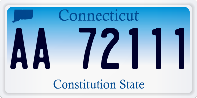 CT license plate AA72111