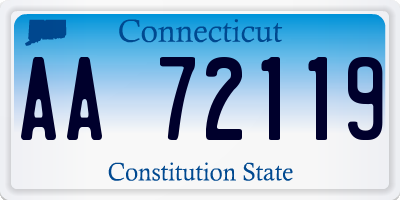 CT license plate AA72119