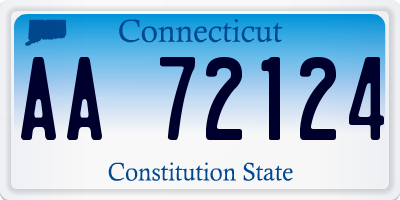 CT license plate AA72124