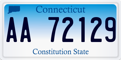 CT license plate AA72129