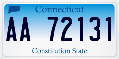 CT license plate AA72131