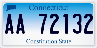 CT license plate AA72132