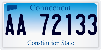 CT license plate AA72133