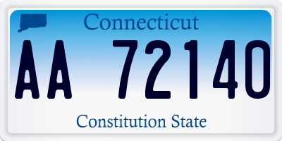 CT license plate AA72140