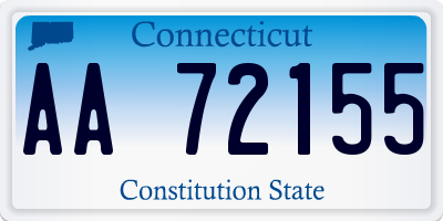 CT license plate AA72155