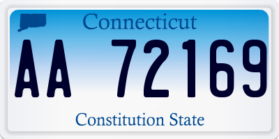 CT license plate AA72169