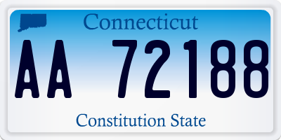 CT license plate AA72188