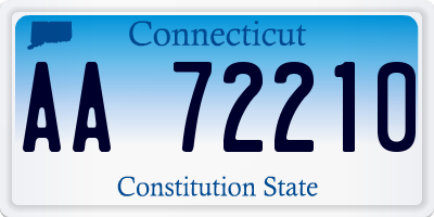 CT license plate AA72210