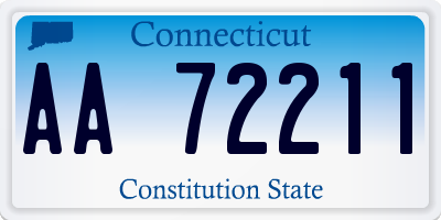 CT license plate AA72211