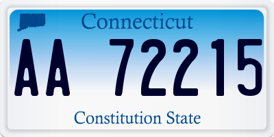 CT license plate AA72215