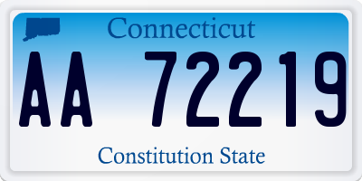 CT license plate AA72219