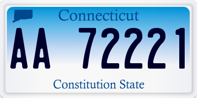 CT license plate AA72221