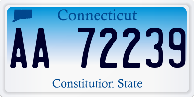 CT license plate AA72239