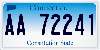 CT license plate AA72241