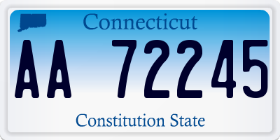 CT license plate AA72245