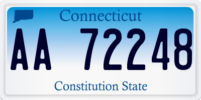 CT license plate AA72248