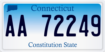 CT license plate AA72249