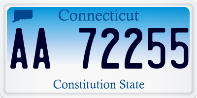 CT license plate AA72255