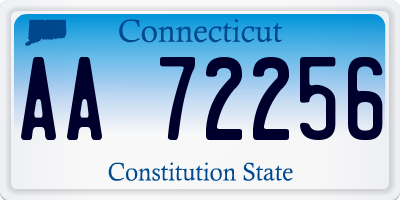 CT license plate AA72256