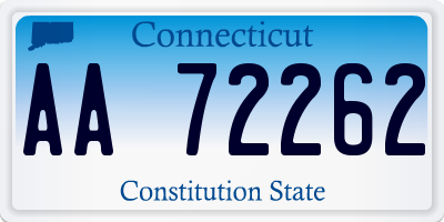 CT license plate AA72262