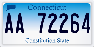 CT license plate AA72264