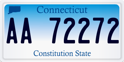 CT license plate AA72272