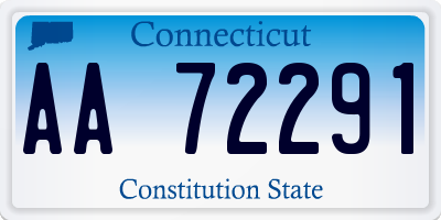 CT license plate AA72291