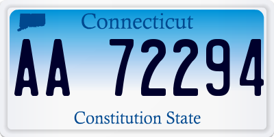 CT license plate AA72294