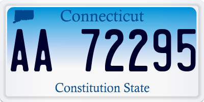 CT license plate AA72295