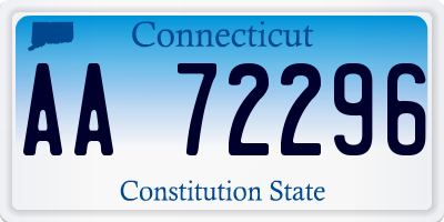 CT license plate AA72296