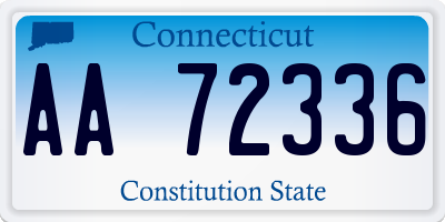 CT license plate AA72336