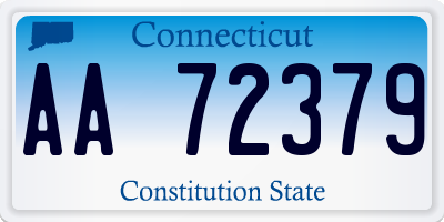 CT license plate AA72379