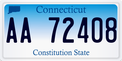 CT license plate AA72408