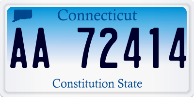 CT license plate AA72414