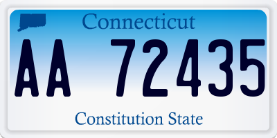 CT license plate AA72435