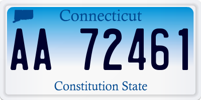CT license plate AA72461