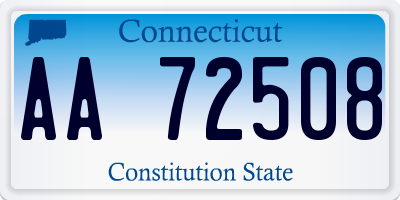 CT license plate AA72508