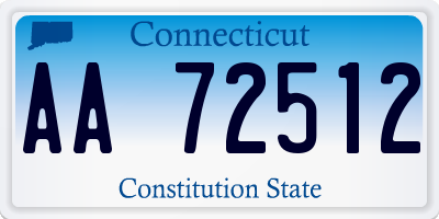 CT license plate AA72512