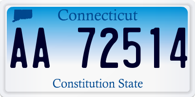 CT license plate AA72514