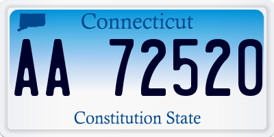CT license plate AA72520