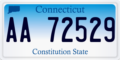 CT license plate AA72529