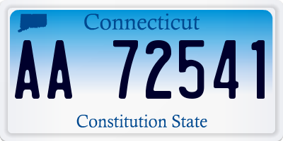 CT license plate AA72541