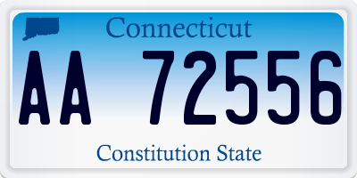CT license plate AA72556